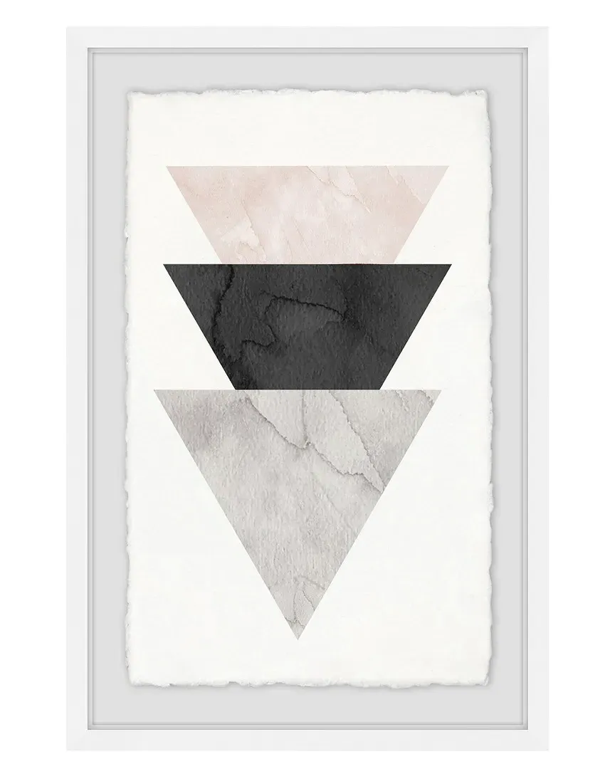 Triangle Stack Framed Art Print