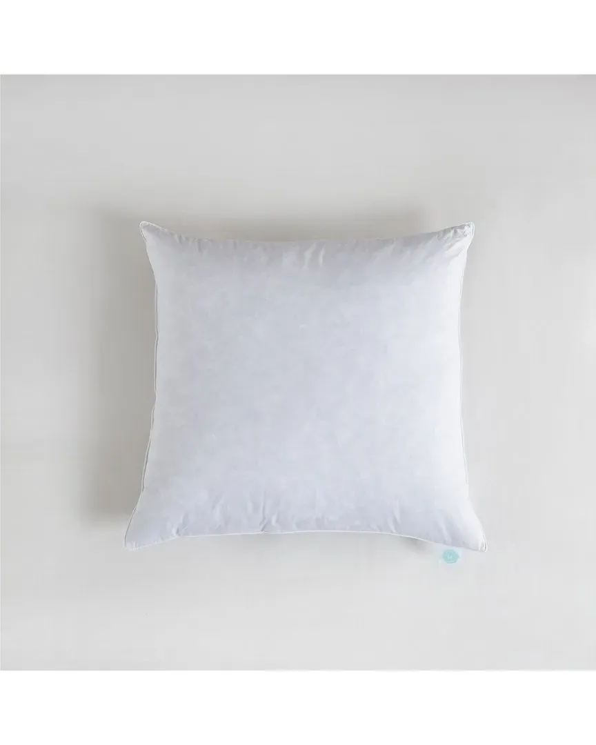 26X26 Euro Square Feather Pillow 2-Pack - White, Cotton