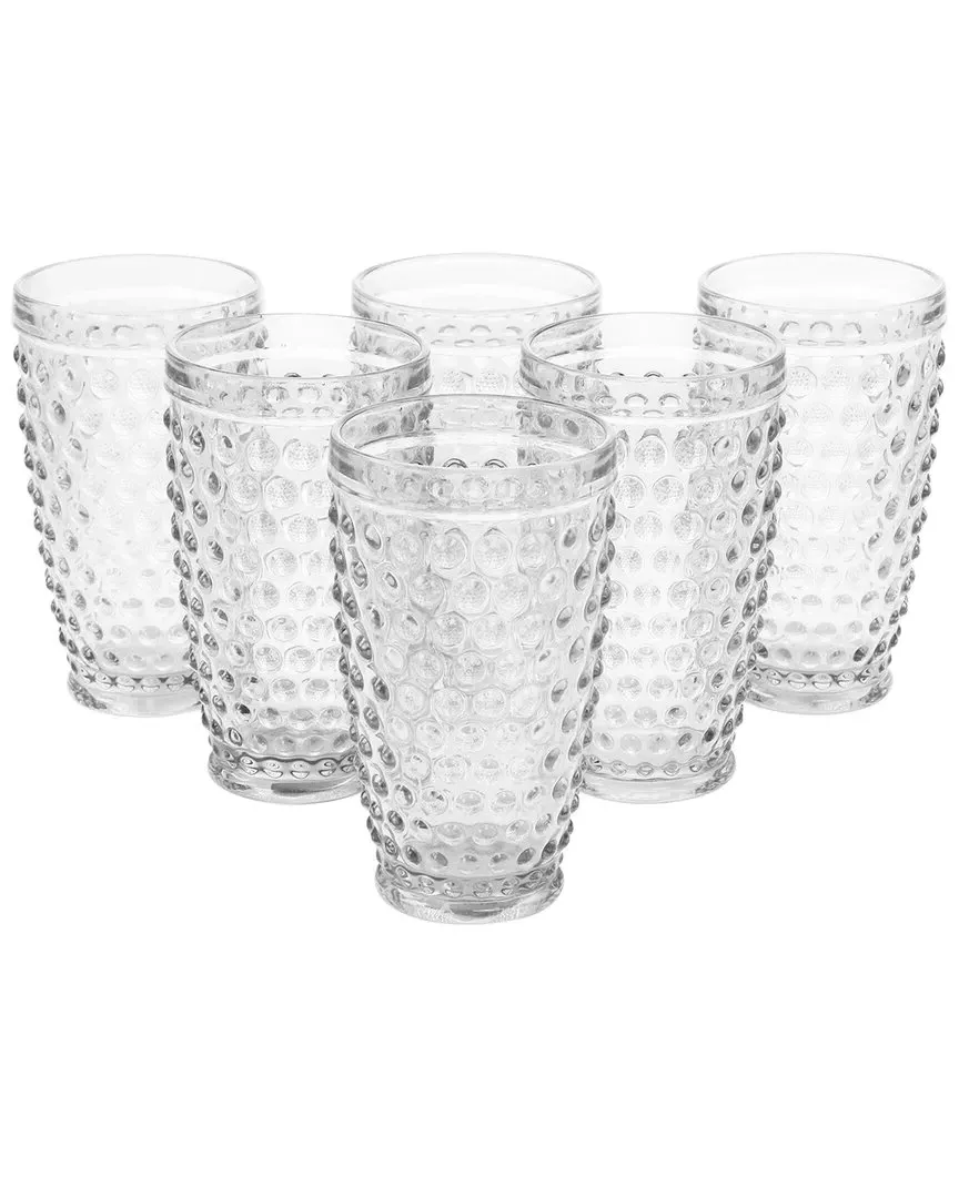 6pc Hobnail Handmade Glass Tumbler Set - Clear
