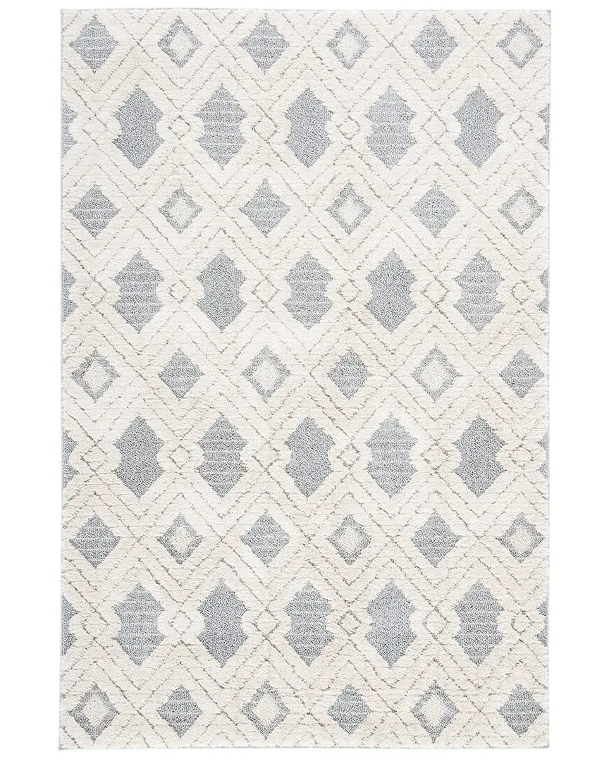 Lucia Shag Rug - White, Polypropylene