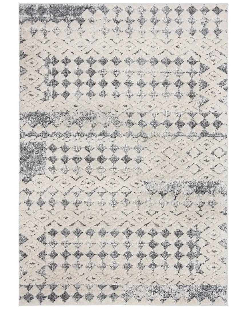 Lucia Shag Rug - White, Polypropylene