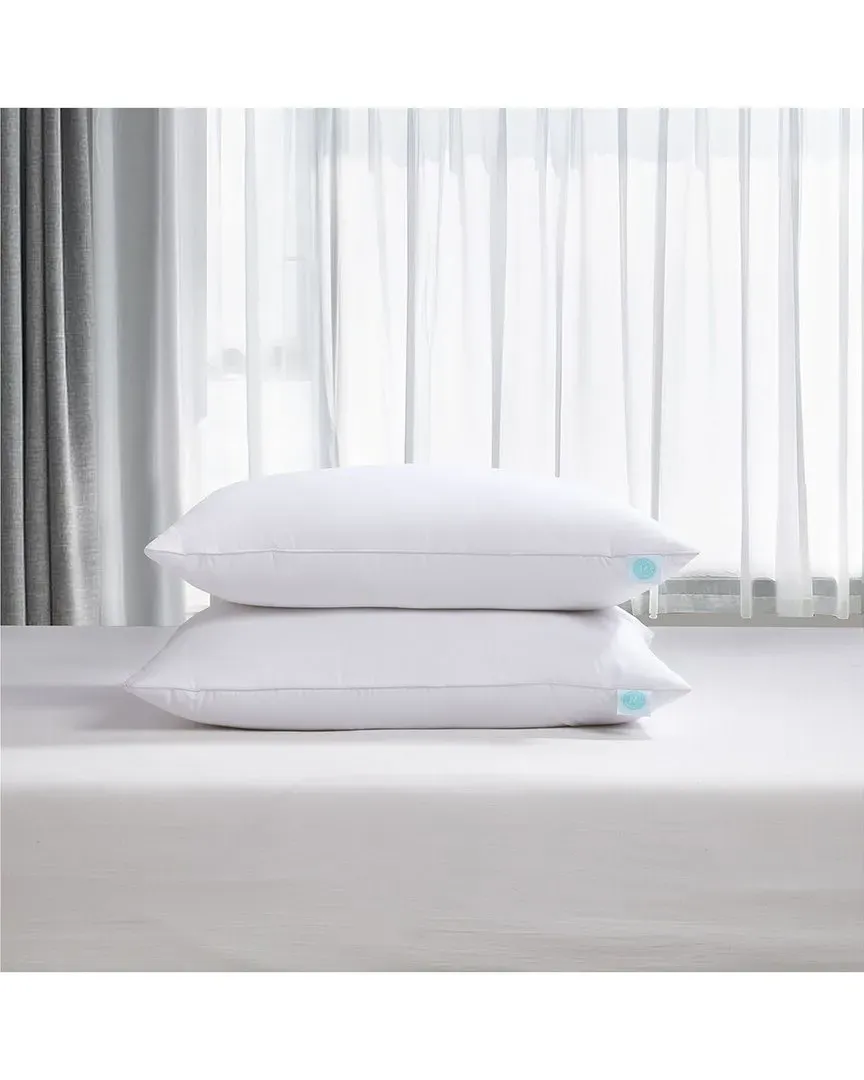Tencel/Cotton Feather Down Pillow 2-Pack - White image