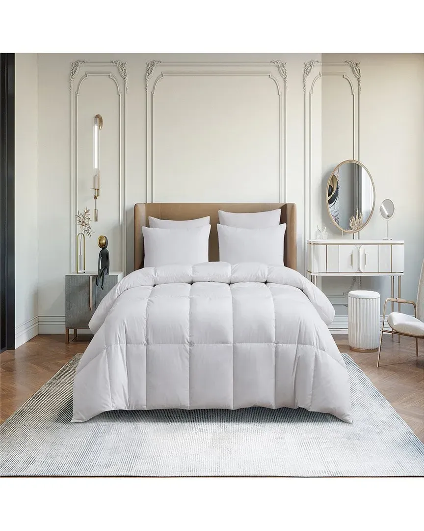 Tencel/Cotton White Goose Down Fiber Comforter - White