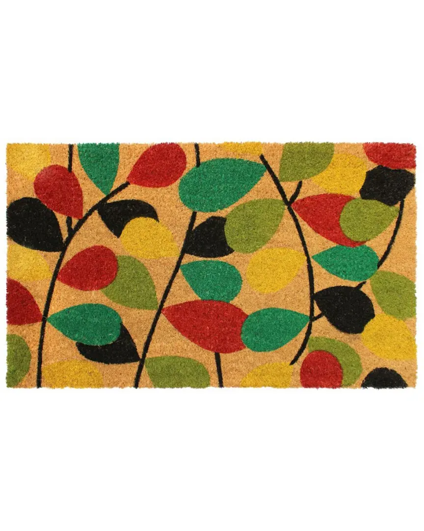 Colorful Vine Coir Doormat - Red image