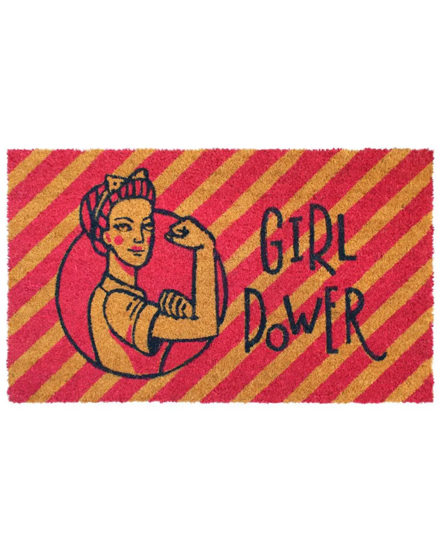 Girl Power Coir Doormat - Red image