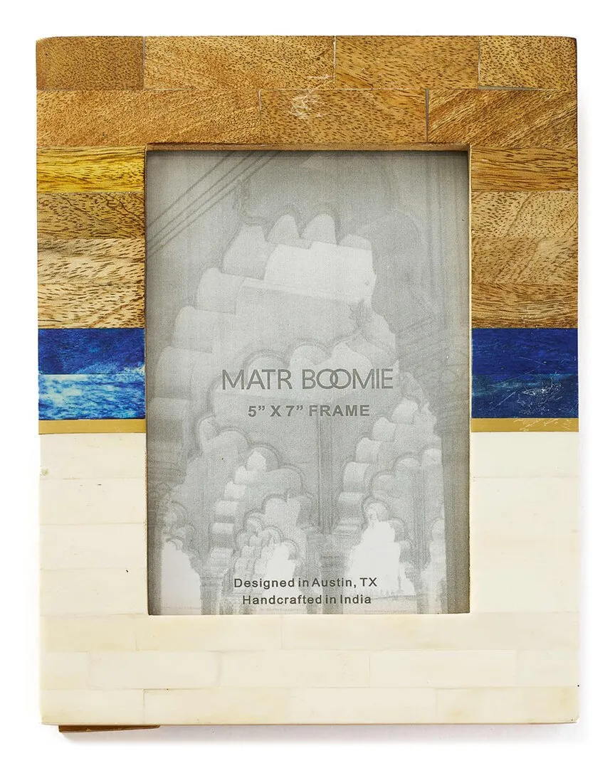 Kaveri Striped 5x7 Picture Frame - Multicolor, Bone