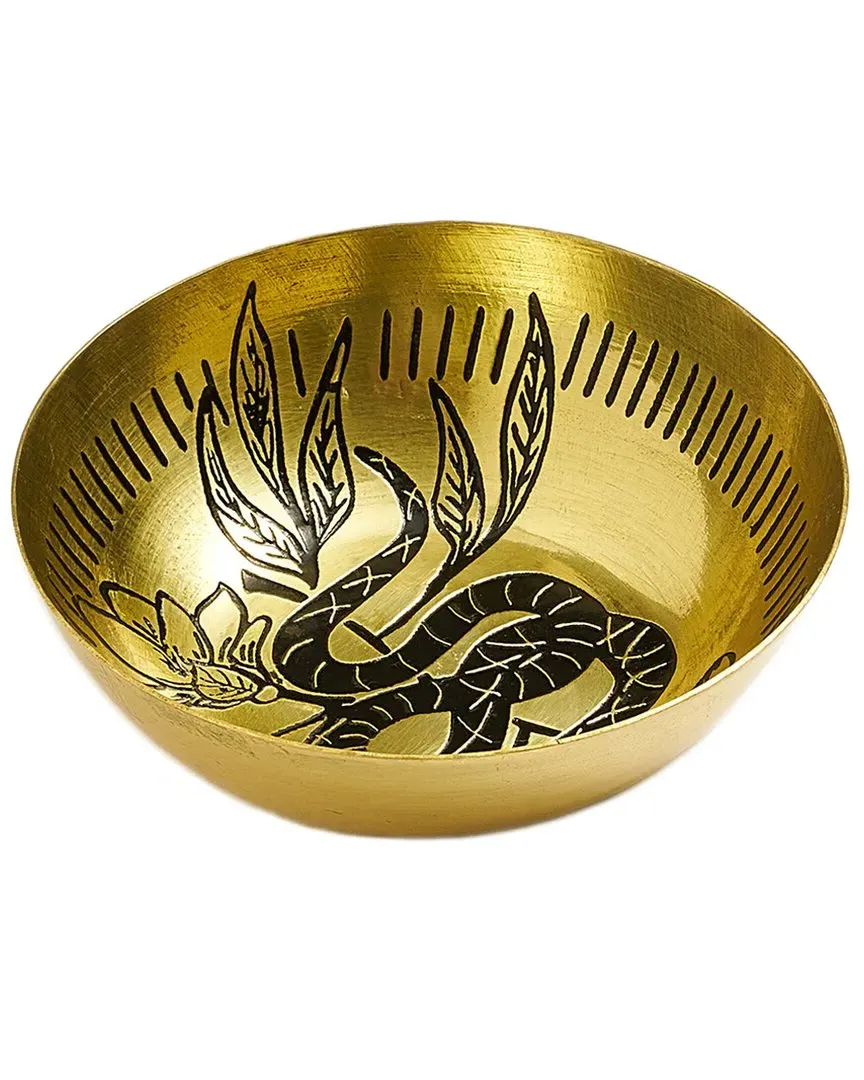 Saanp Snake Incense Holder - Gold, Brass image