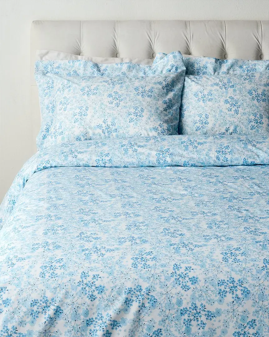 200 Thread Count 3pc Duvet Set - Blue, Cotton image