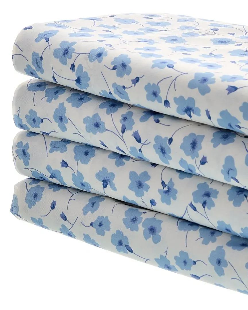 200 Thread Count 4pc Sheet Set - Blue, Cotton image