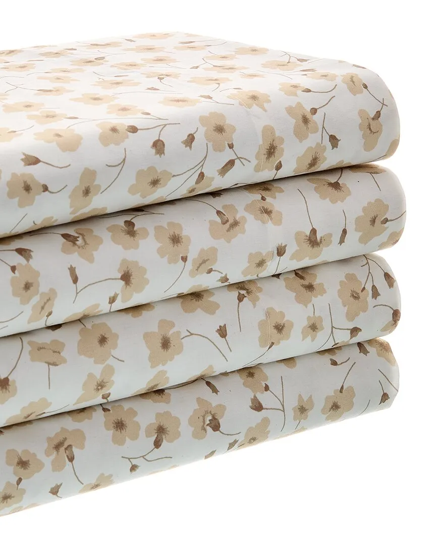 200 Thread Count 4pc Sheet Set - Taupe, Cotton