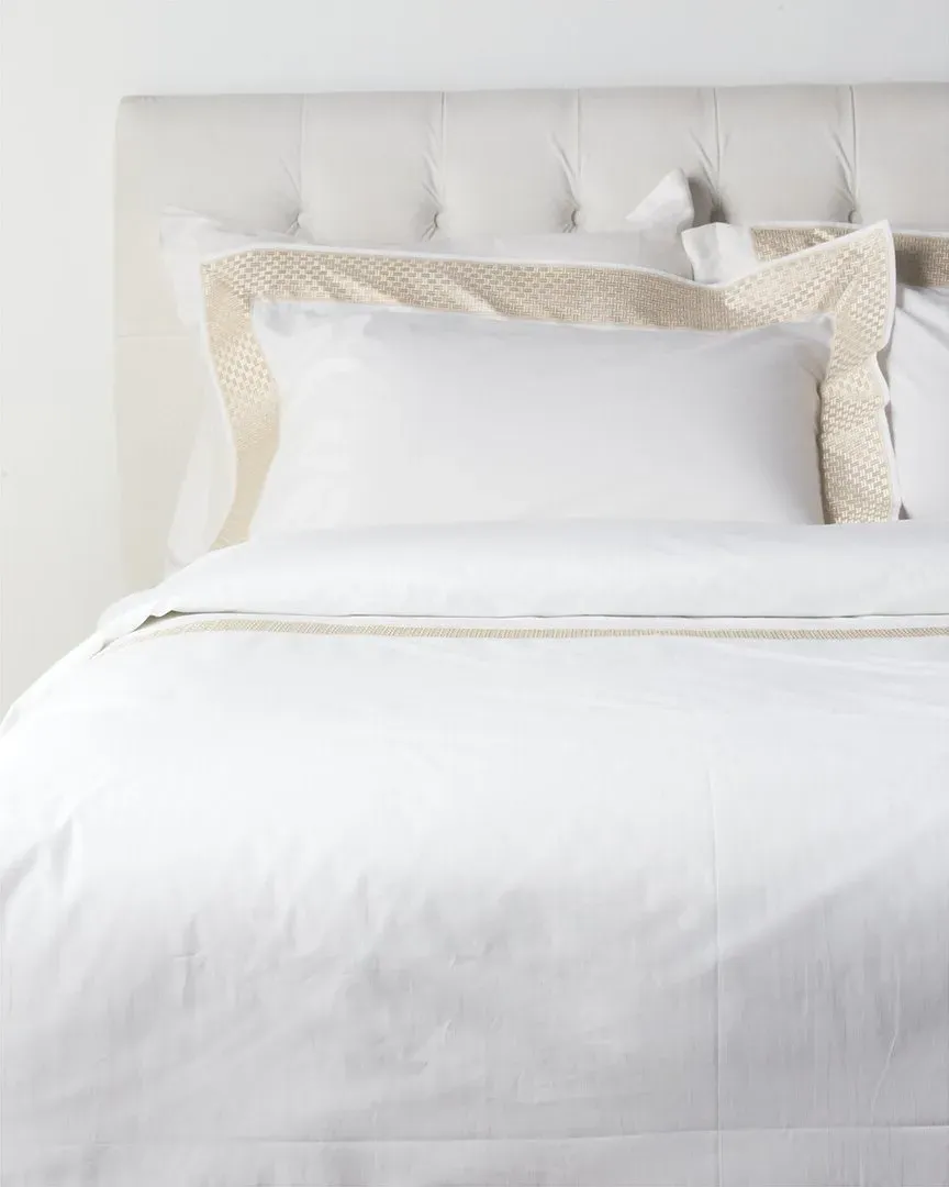 Basket Weave Duvet Set - Beige, Cotton image