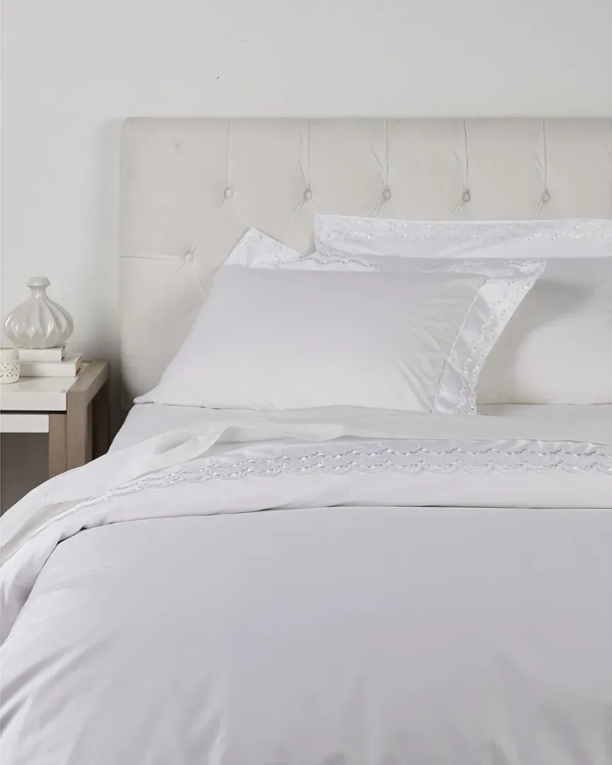 Double Scallop Duvet Set - White image