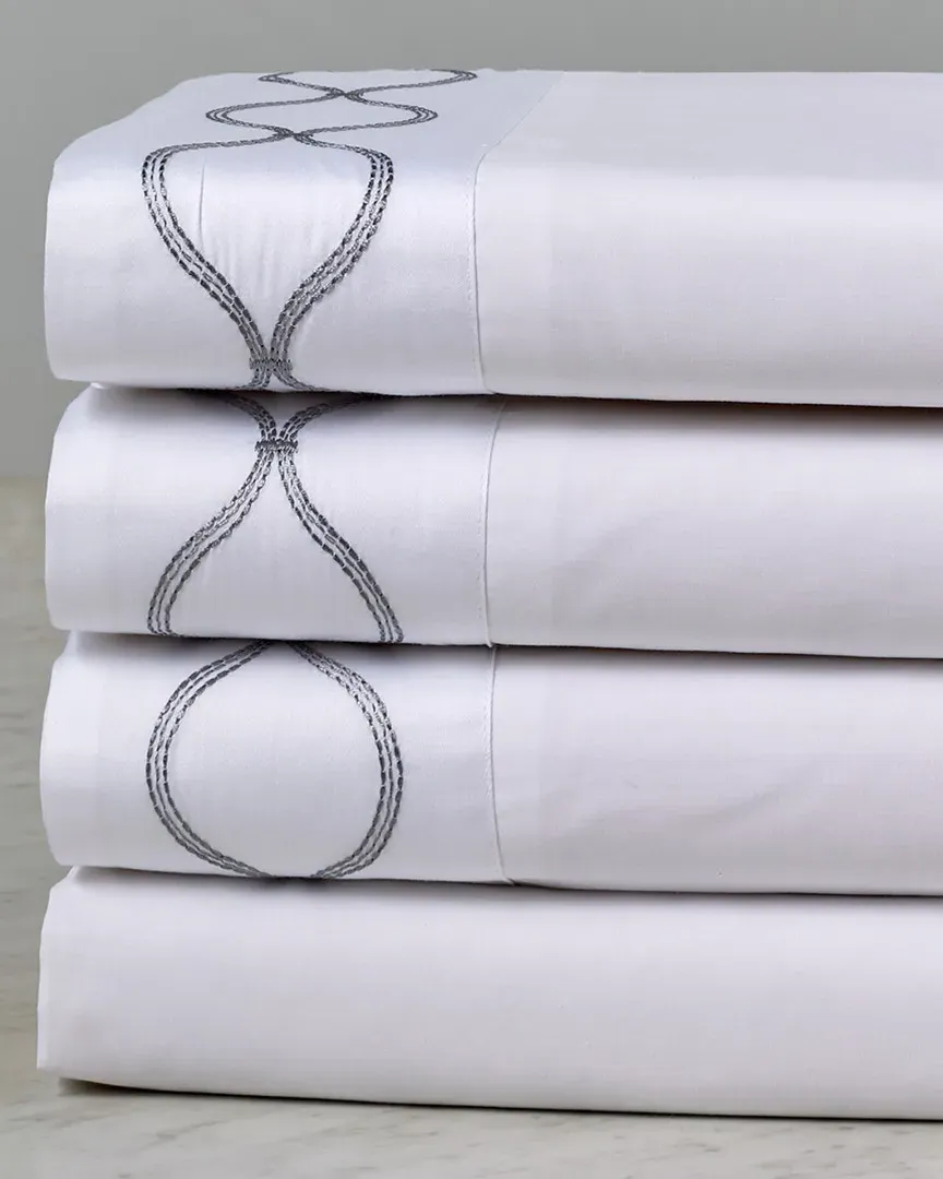 Royal Trellis Sheet Set - White, Cotton image