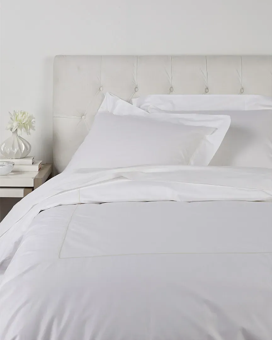 Single Line Embroidered Duvet Set - Beige, Cotton image