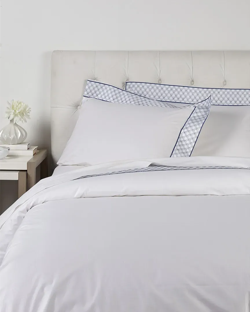 Taj Mahal Embroidered Duvet Set - Ocean, Cotton