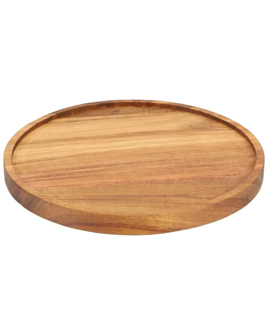 10in Lazy Susan Tray - Brown, Acacia Wood image