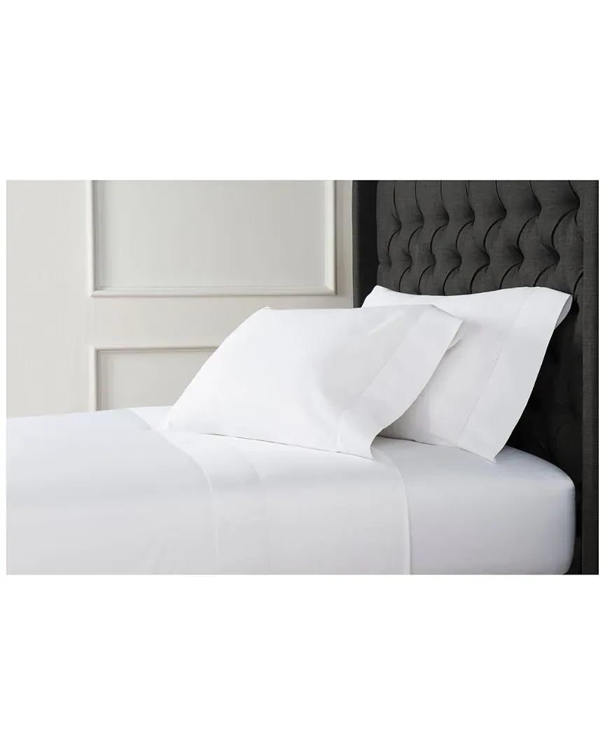400 Thread Count Hemstitch Sheet Set - White, Supima Cotton image