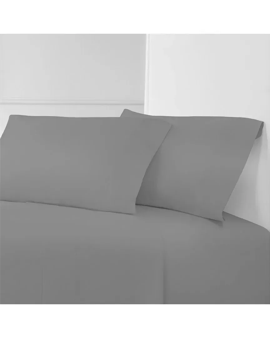 400 Thread Count Pleat Sheet Set with Pillowcases - Grey image