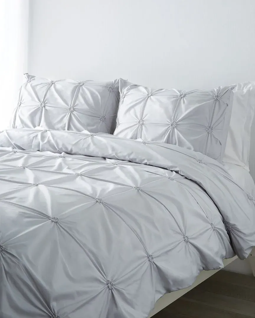 Epoque Embroidered Duvet Set - Grey, Cotton