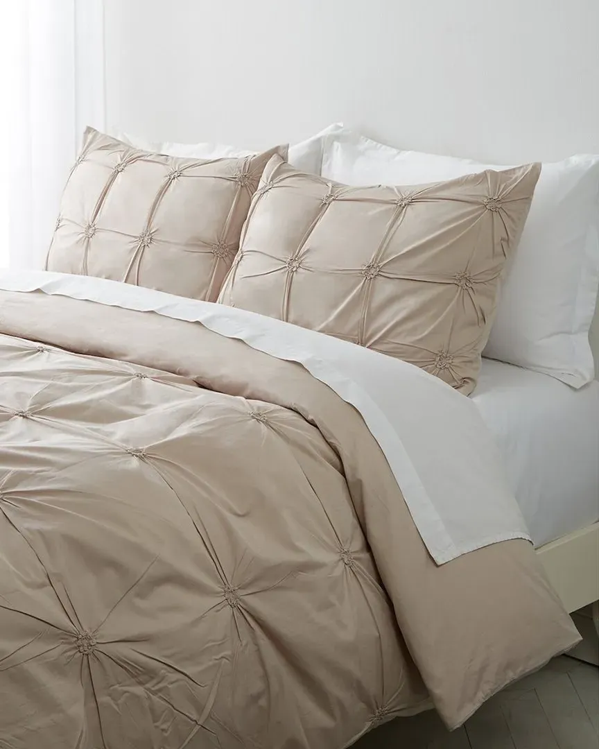 Epoque Embroidered Duvet Set - Taupe, Cotton
