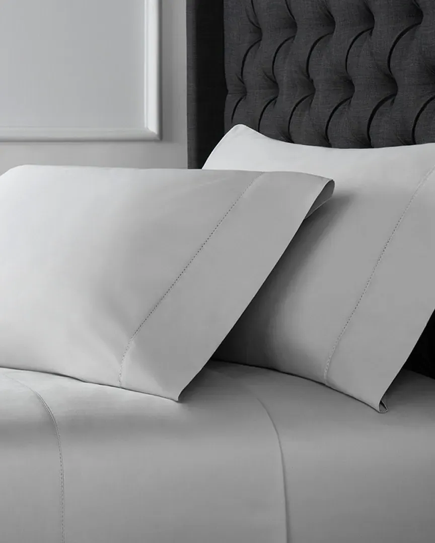 Hemstitch 1000 Thread Count 6pc Sheet Set - Grey, Cotton