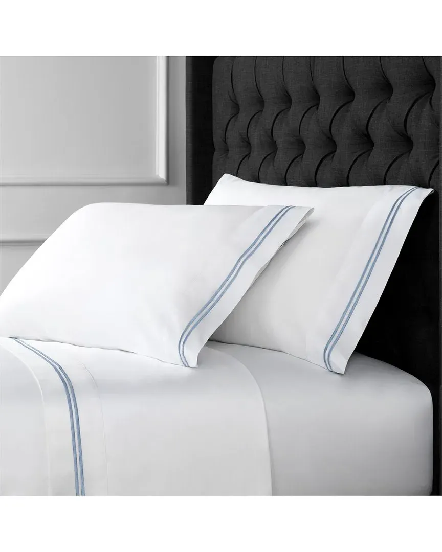 King Size Pillowcase Set - Blue, Cotton Sateen image