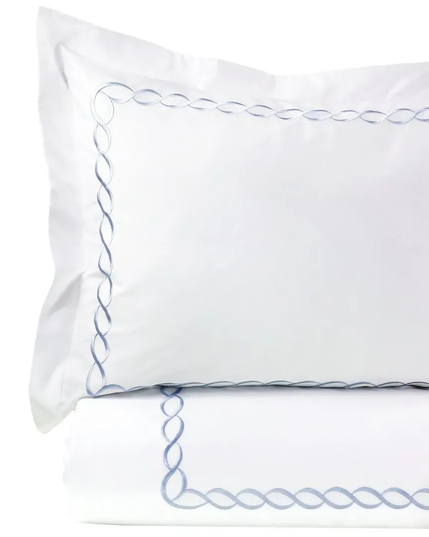 Rope Embroidery 3pc Duvet Set - Blue, Cotton