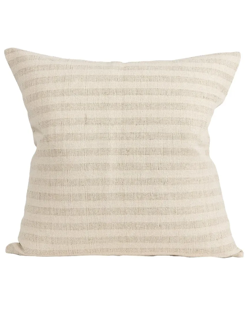 Jace Square Pillow Cover - Cream, Linen-Blend