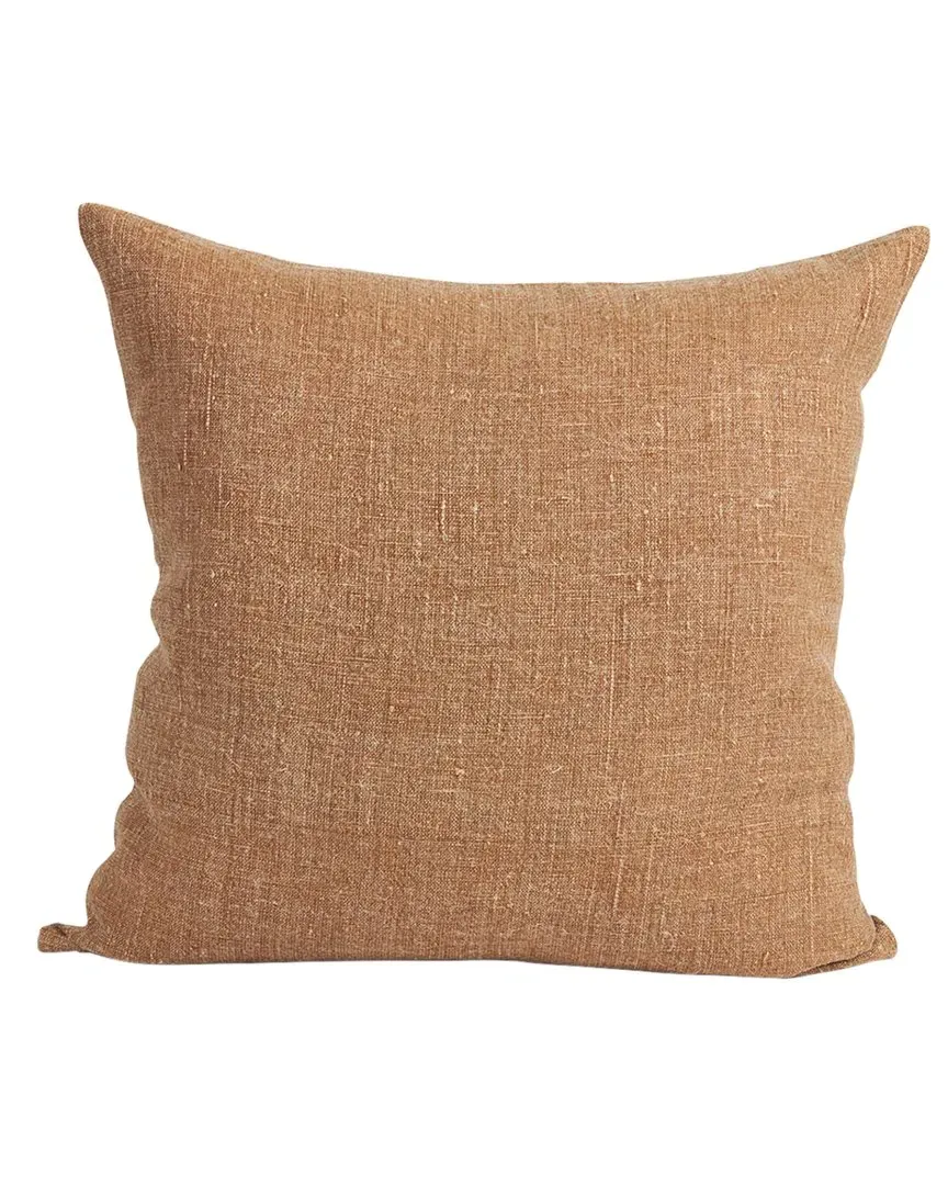 Jack Square Pillow Cover - Rust, Linen