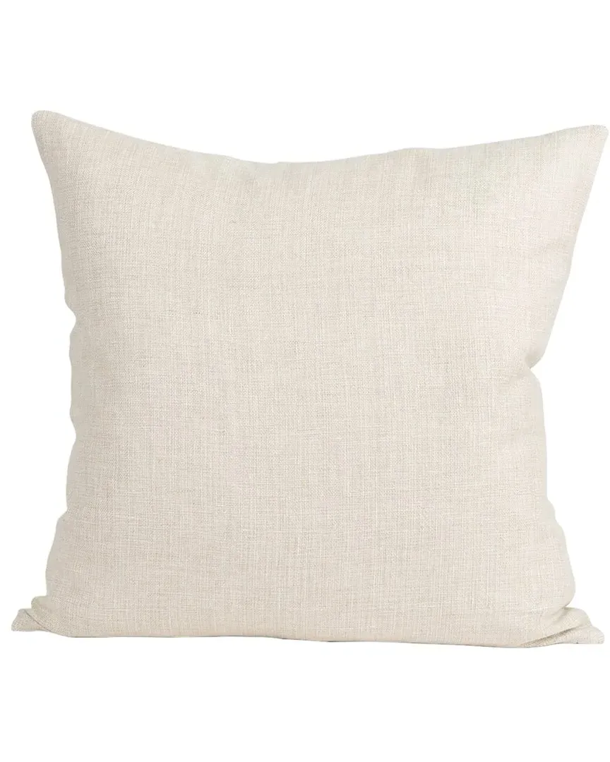 Jacklyn Square Pillow Cover - Cream, Linen
