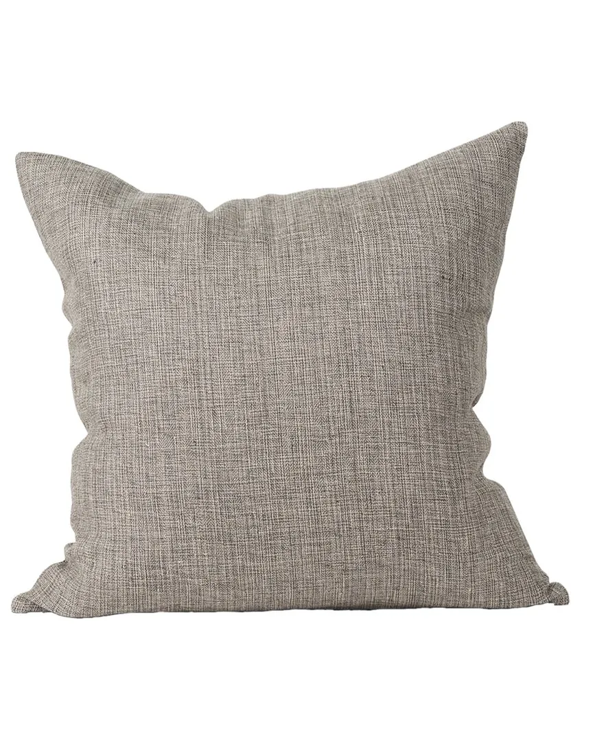 Jacklyn Square Pillow Cover - Grey, Linen