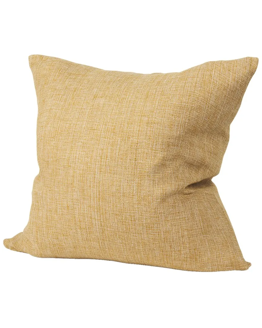 Jacklyn Square Pillow Cover - Mustard, Linen
