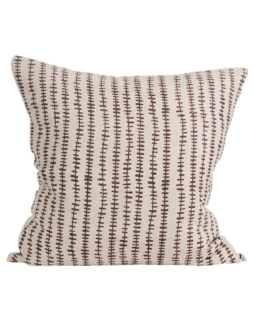 Jenna Square Pillow Cover - Beige, Linen