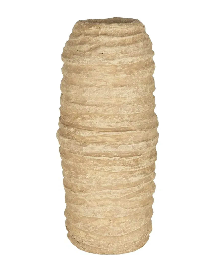 Kamli Large Paper Mache Vase - Beige image