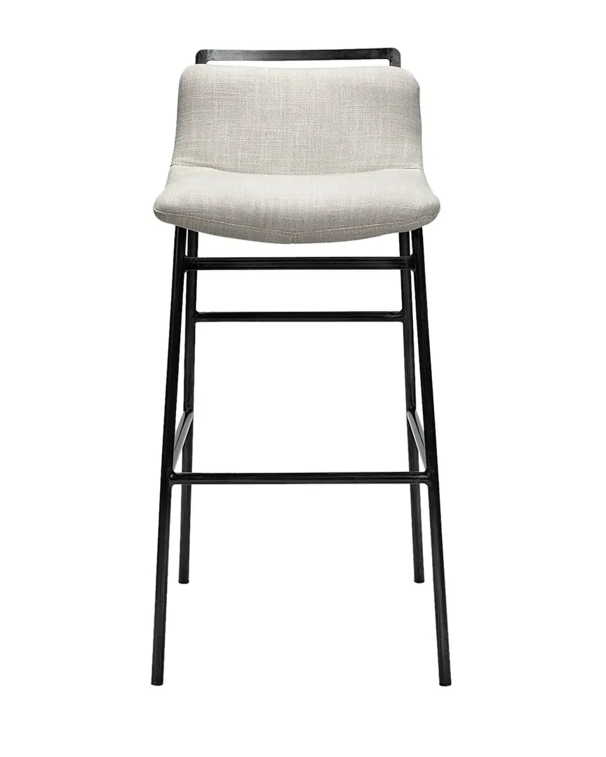 Kavalan II Counter Height Bar Stool - White, Fabric