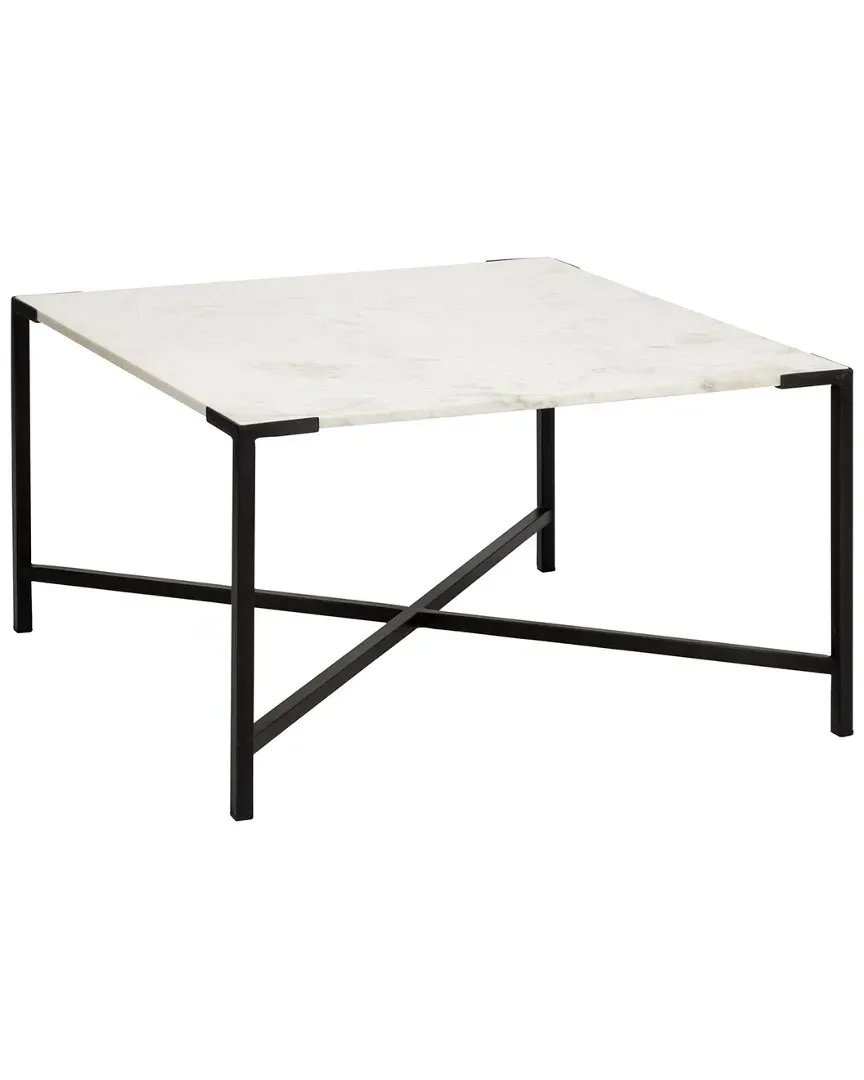 Lumbala Square Coffee Table - White, Marble image