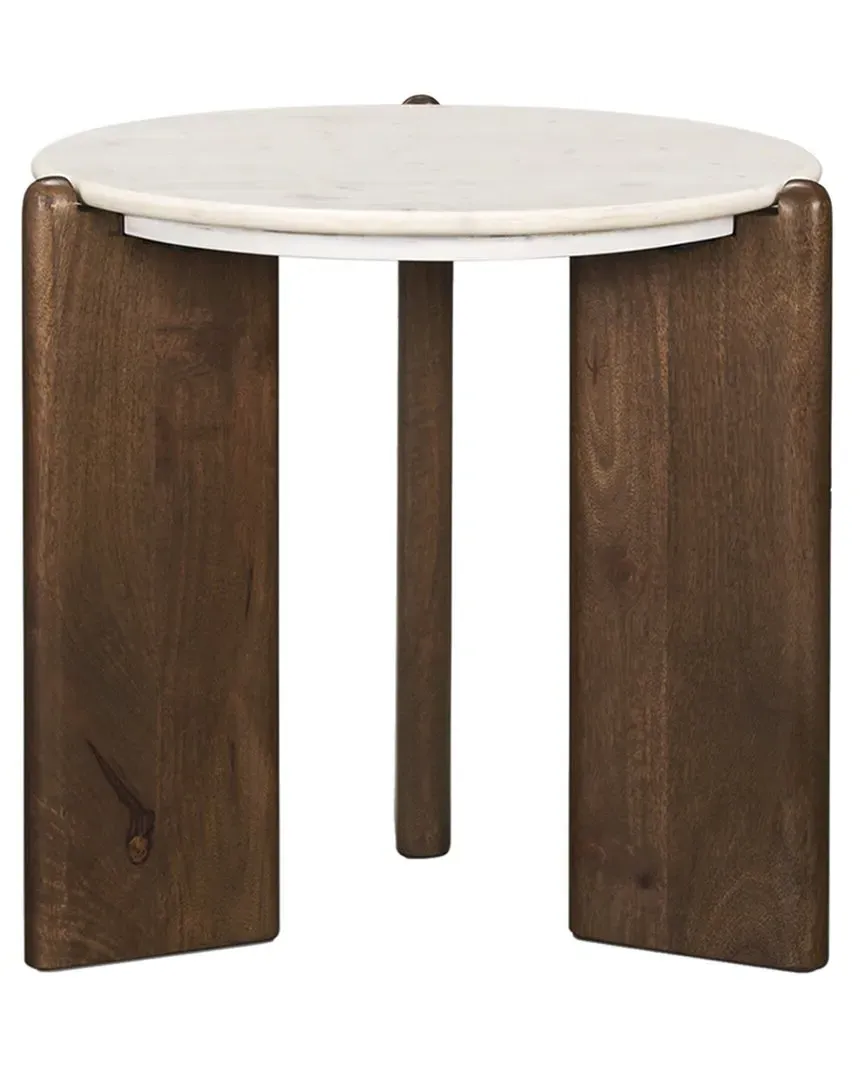 Rumer Square Side Table - Brown, Marble image