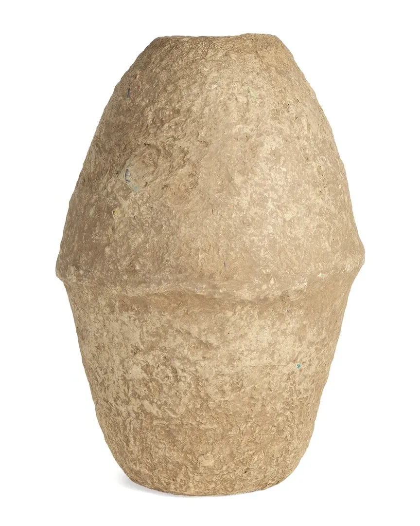 Rundal Large Paper Mache Vase - Beige