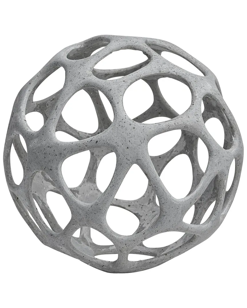 Spiro Hollow Decorative Orb - White, Resin image