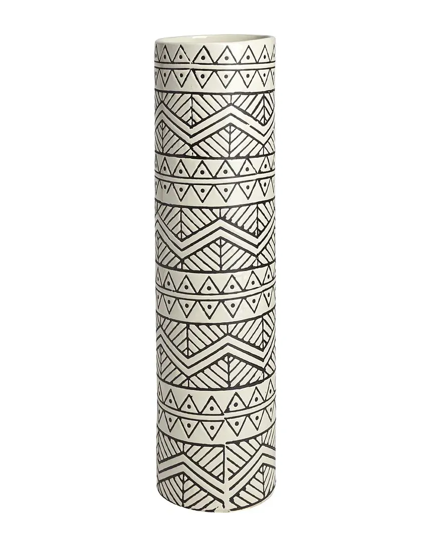 Uhura II Large Cylindrical Ceramic Vase - Black image