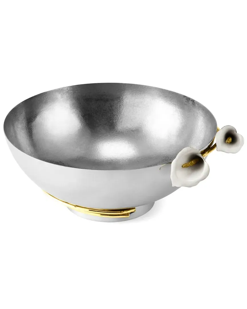 Calla Lily Large Serving Bowl - Brass, Steel image