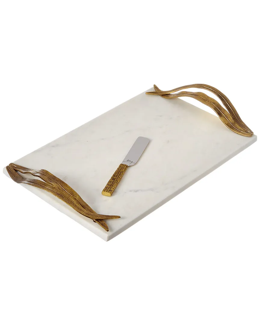 Palm Cheese Board with Knife - Marble image