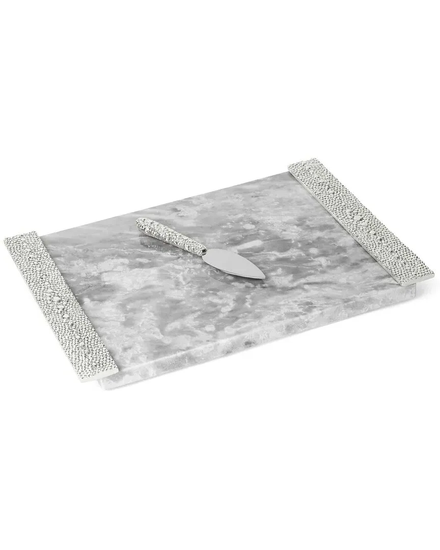 Shagreen Cheese Board with Knife - Grey