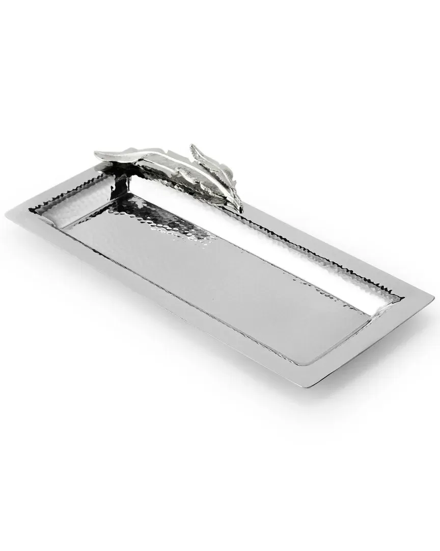 Silver Feather Cracker Plate - Nickel image