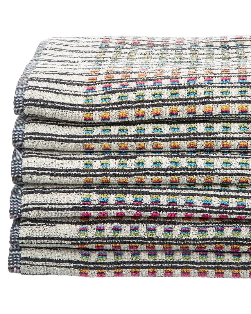 Benji Set of 6 Bath Towels - Multicolor, Cotton image