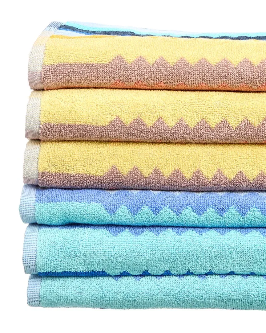 Cecil 6pc Asciugamano Unita Bath Towel Set - Multicolor, Cotton