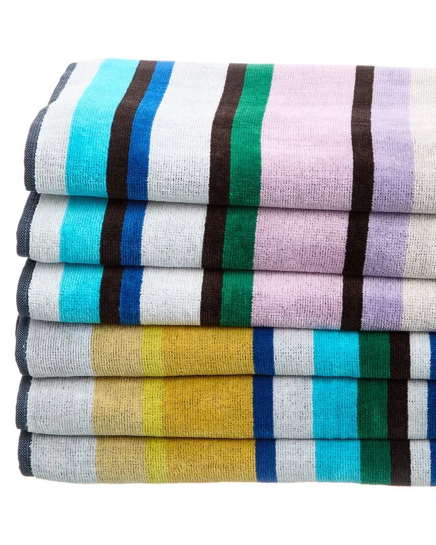 Chase Set of 6 Bath Towels - Multicolor, Cotton