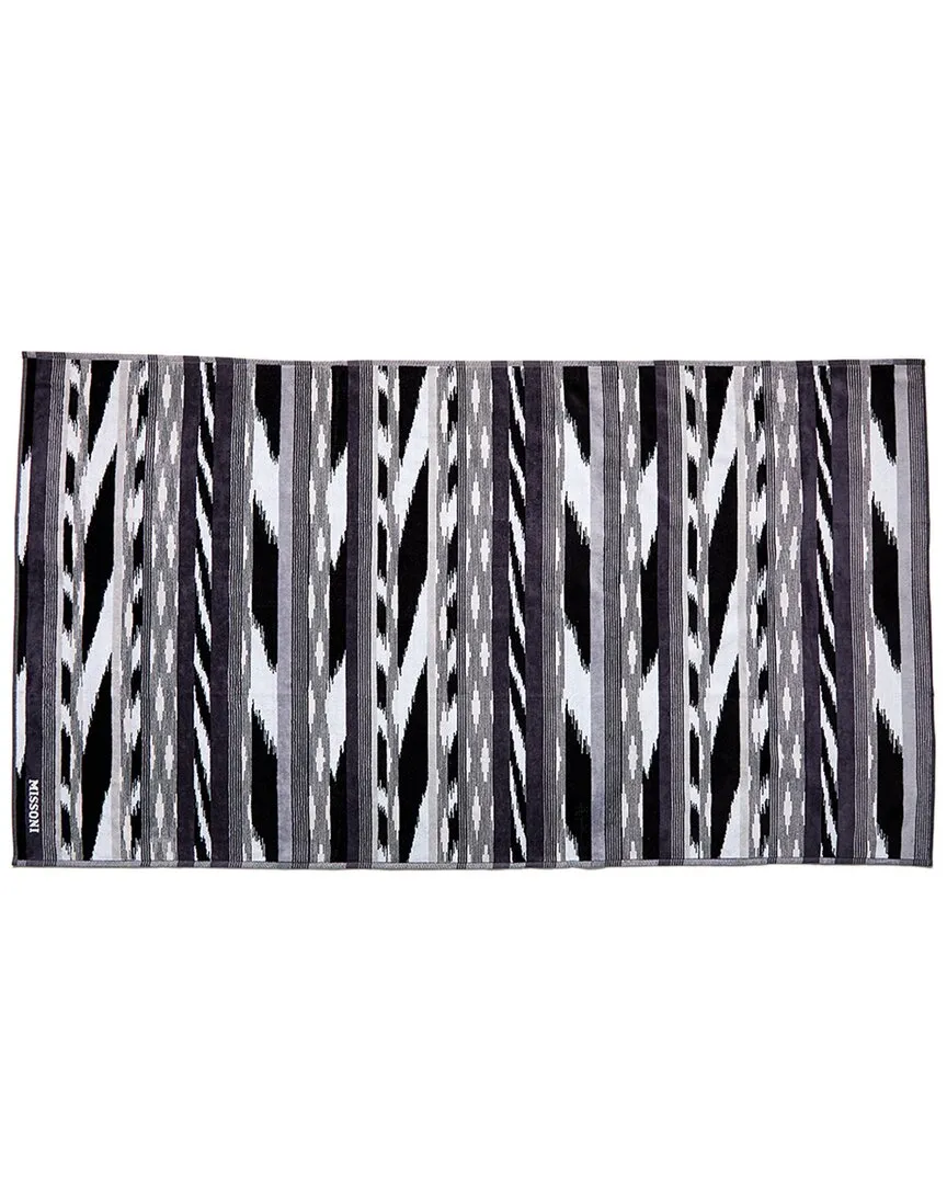 Clint Beach Towel - Black White, Cotton image