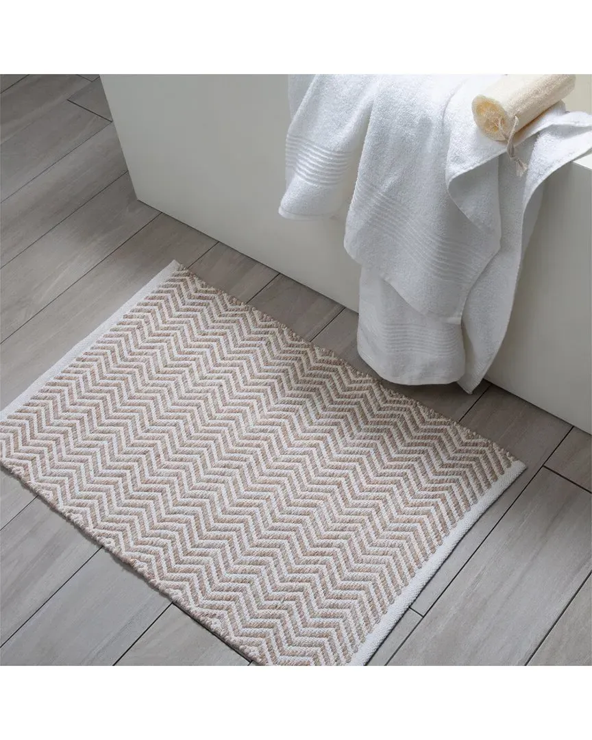 Avignon Bath Mat - White, Cotton