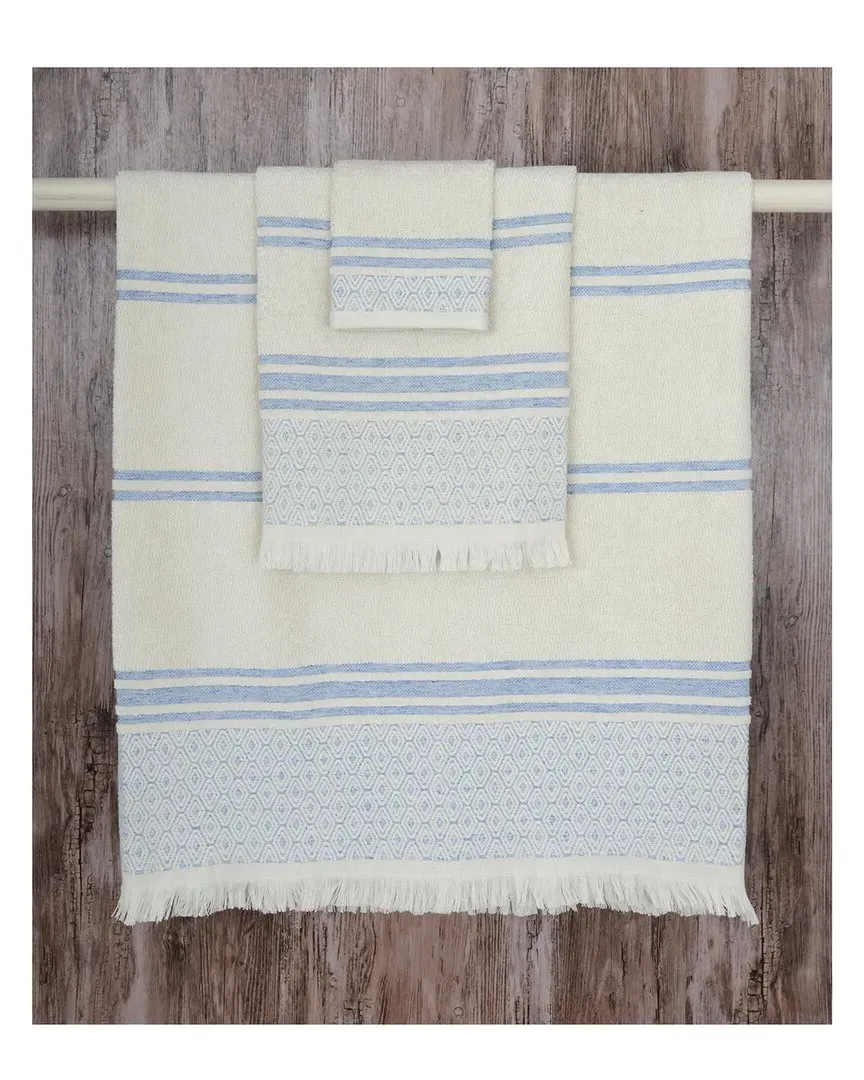 Lisbon 6PC Towel Set - Blue, Organic Cotton image